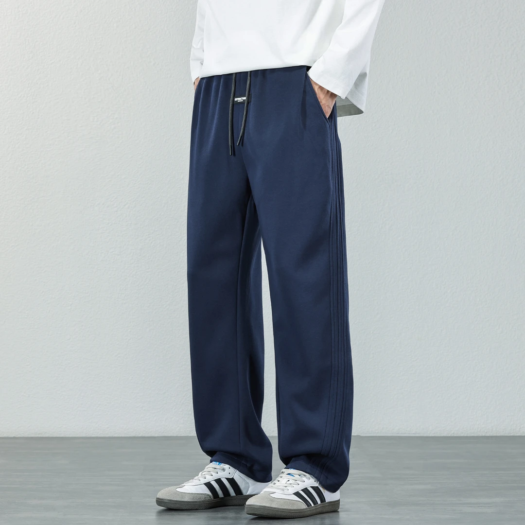 美式潮牌运动卫裤男款2025秋冬新款宽松弹力直筒裤子宽松休闲长裤