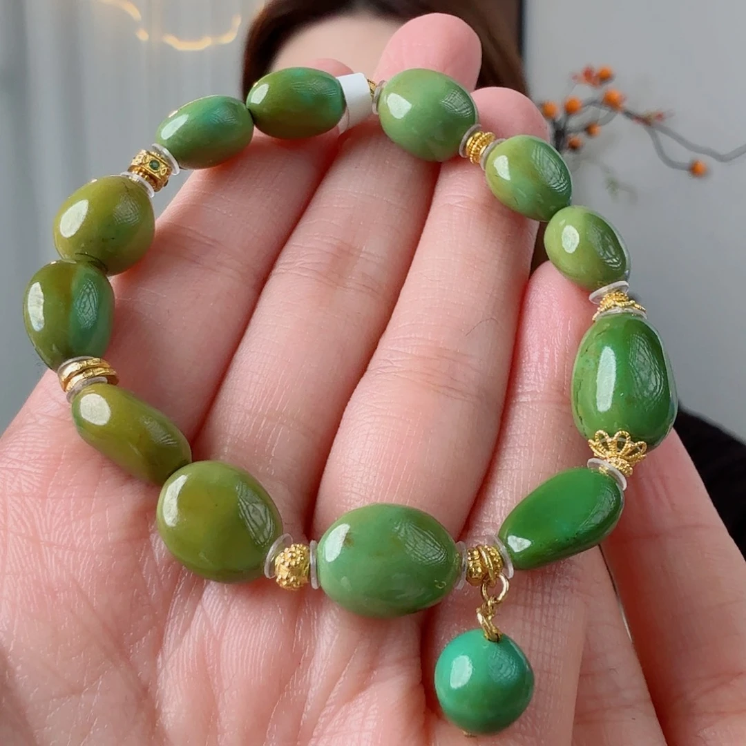 绿松石18K金镶嵌珠宝奇石