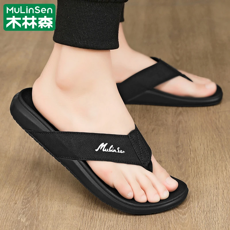 木林森凉拖男款2025新款夏季外穿软底防滑耐磨休闲百搭男士人字拖