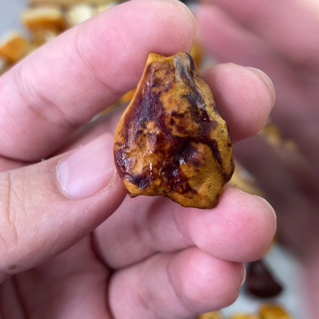 定制琥珀天然琥珀2颗8老型