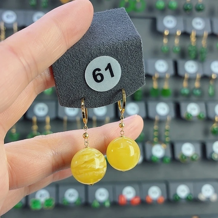 琥珀18K金镶嵌珠宝奇石