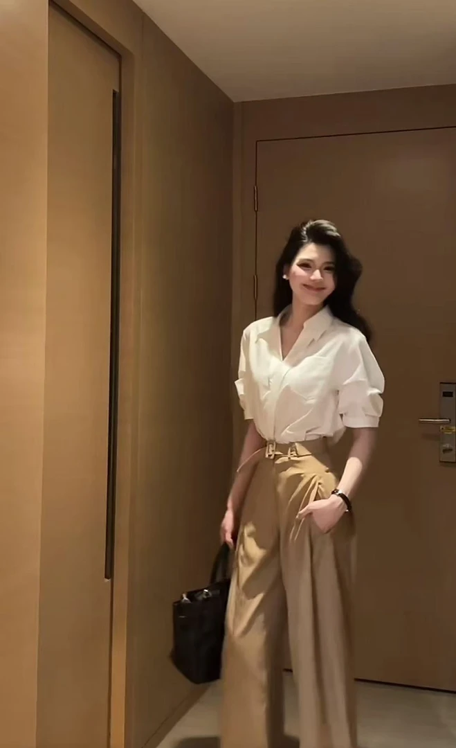 【暖阳落尘】设计感高级时尚休闲衬衫加裤子套装1888款裤子1889款