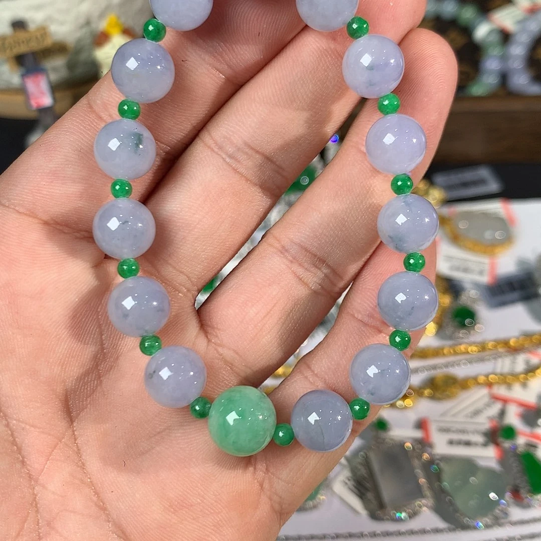 翡翠未镶嵌手串天然缅甸翡翠