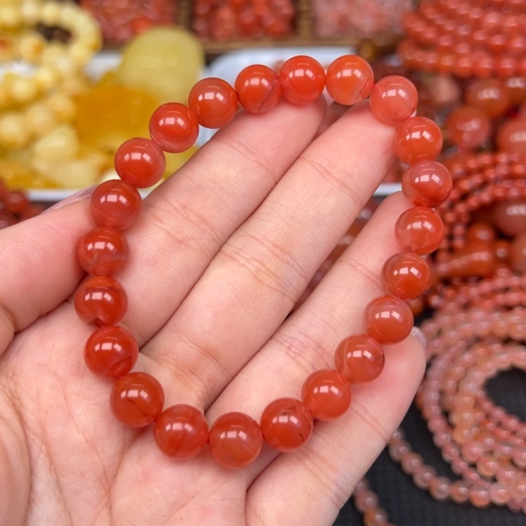 南红玛瑙未镶嵌手链