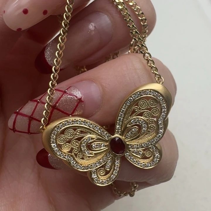 钻石颈饰18K金镶嵌成品