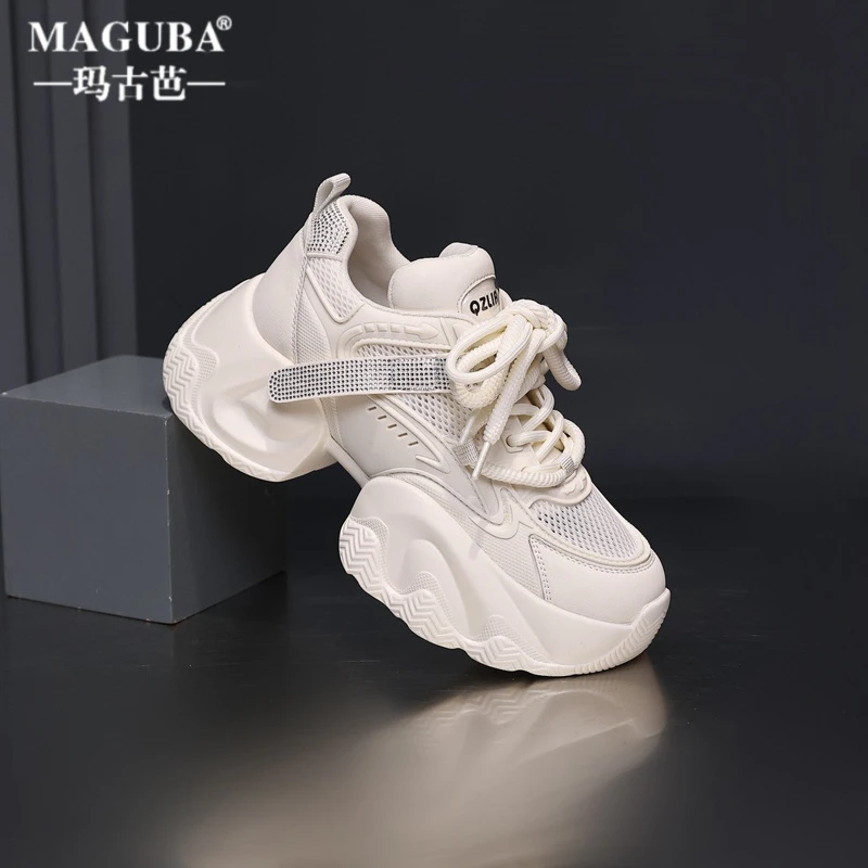 MAGUBA/玛古芭轻奢老爹鞋女款厚底增高轻便女鞋潮款时尚休闲百搭