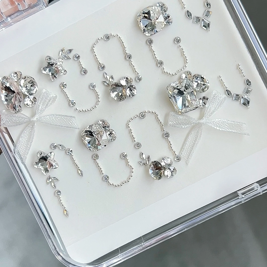 A037号美甲钻材料包套盒春夏多巴胺美甲套装组合锆石一整套