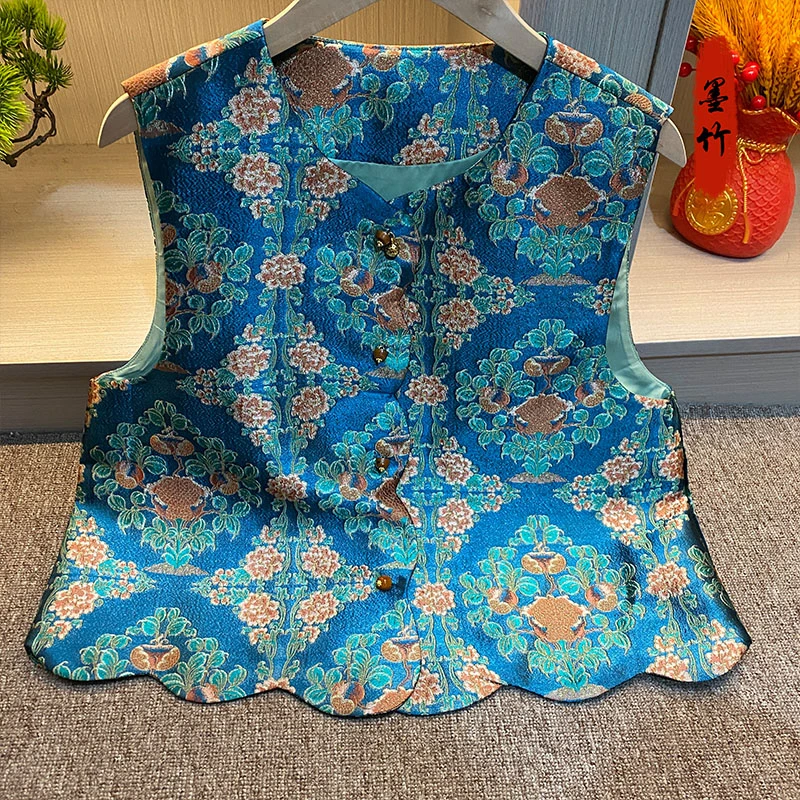 【70498】新中式女装中国风高级感气质女士上衣时尚百搭马甲