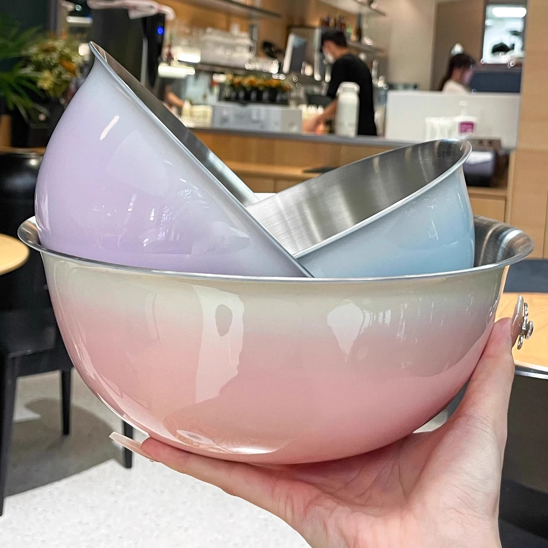 食品级不锈钢盆凉拌沙拉料理盆洗菜打蛋和面专用碗厨房家用沥水篮