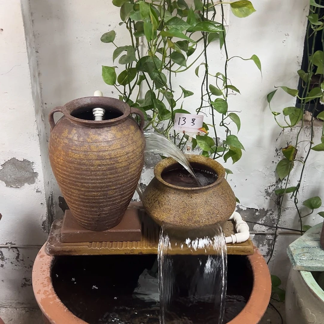 紫砂两个流水罐40瓦泵管件60.板