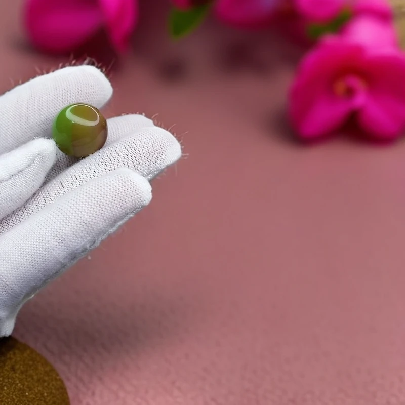 绿松石珠子湖北原矿水波纹单珠