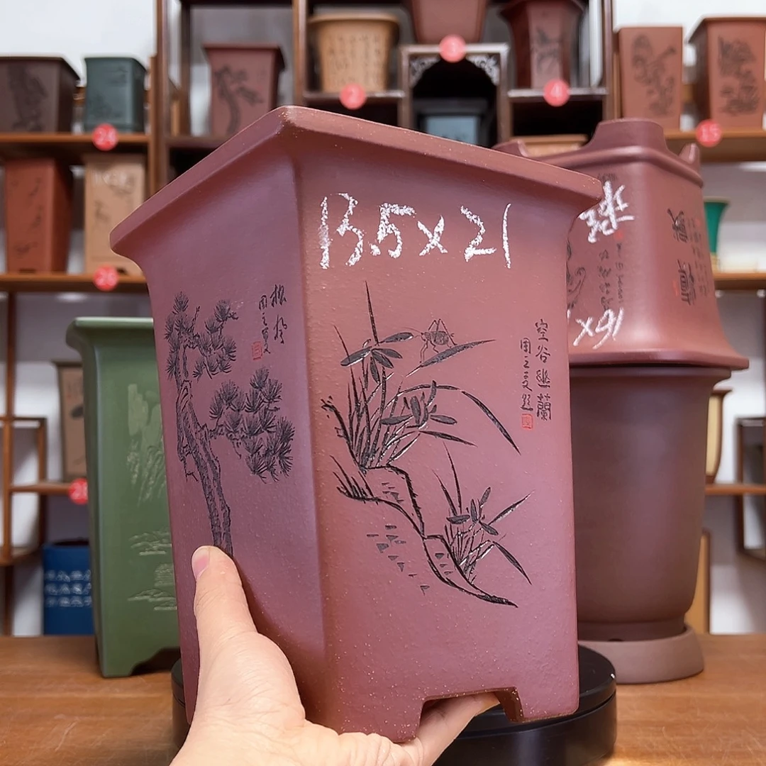 紫砂花盆周之夏精品紫砂花盆