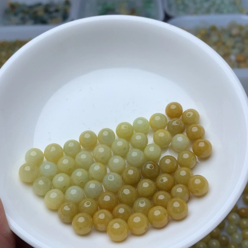 【闪购商品】翡翠手链未镶嵌卡7冰黄10个