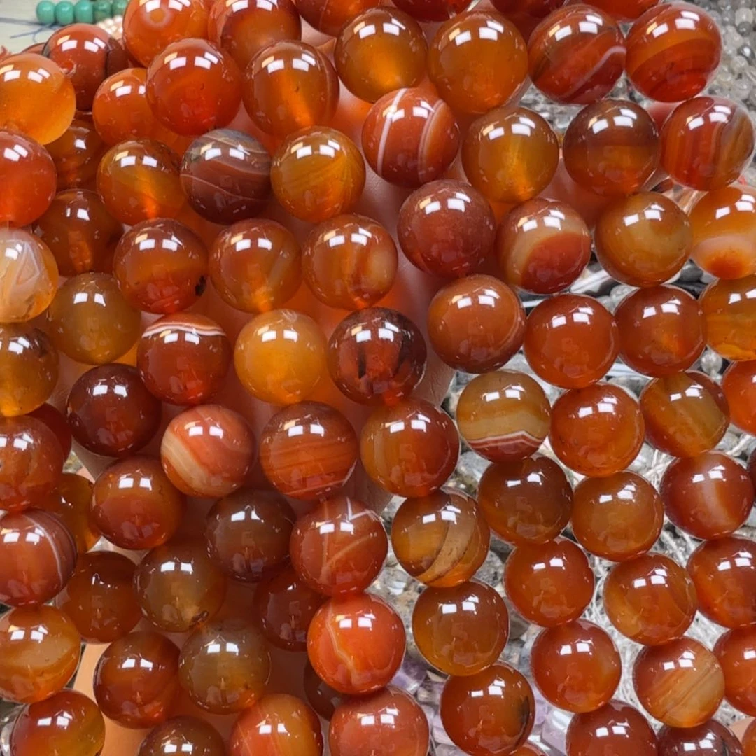 水晶珠宝半成品未镶嵌卡15+红玛一条