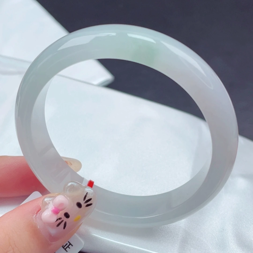 翡翠未镶嵌手镯54圈口