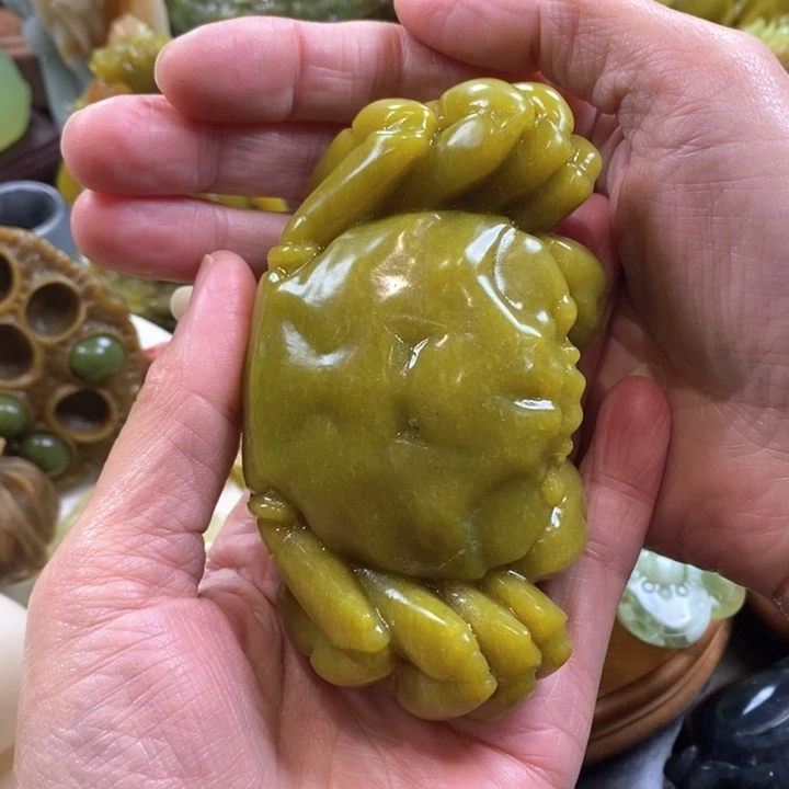 蛇纹石玉未镶嵌手把