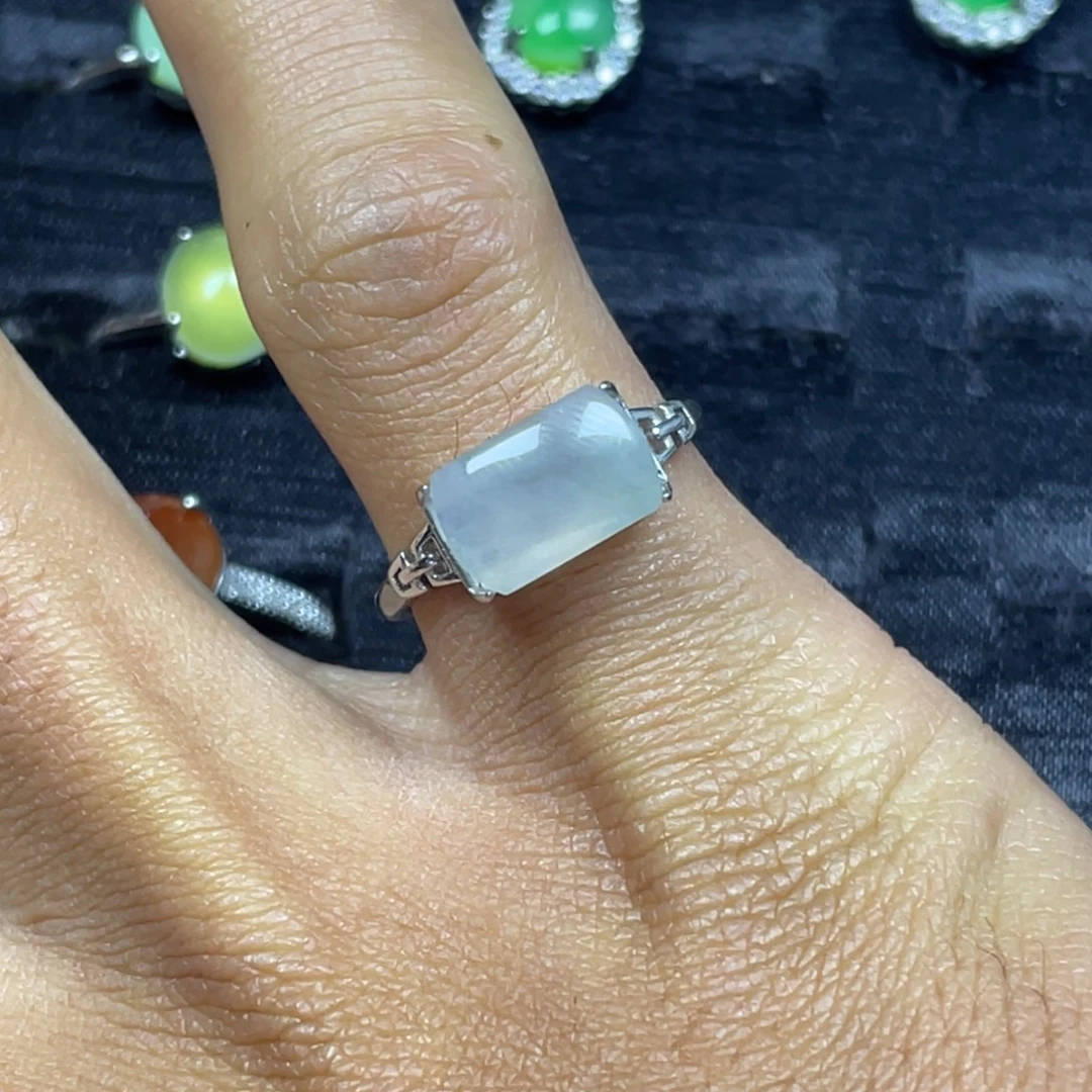 翡翠银S925镶嵌戒指