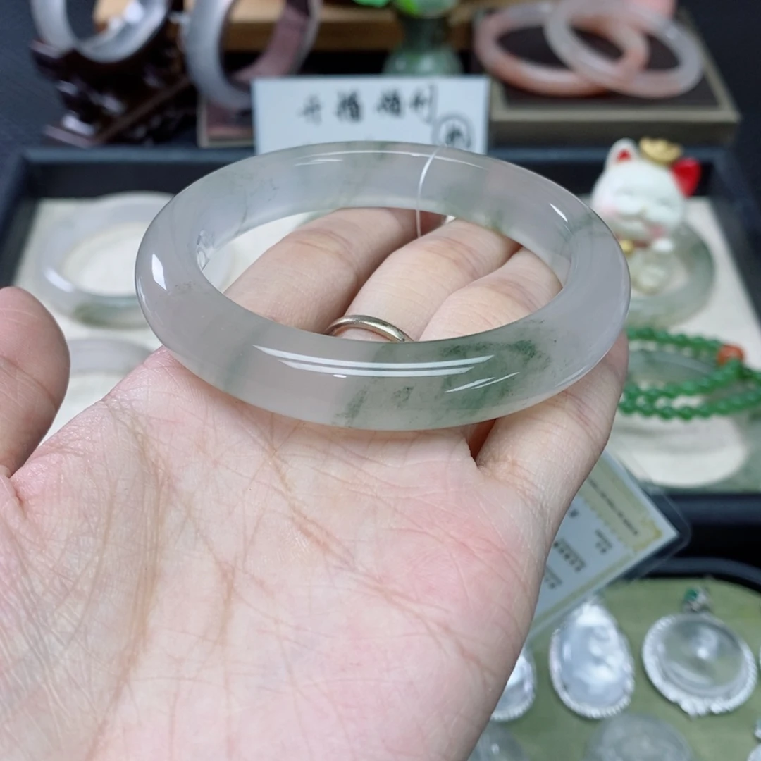 樱***～石英质玉（金丝玉）未镶嵌手镯