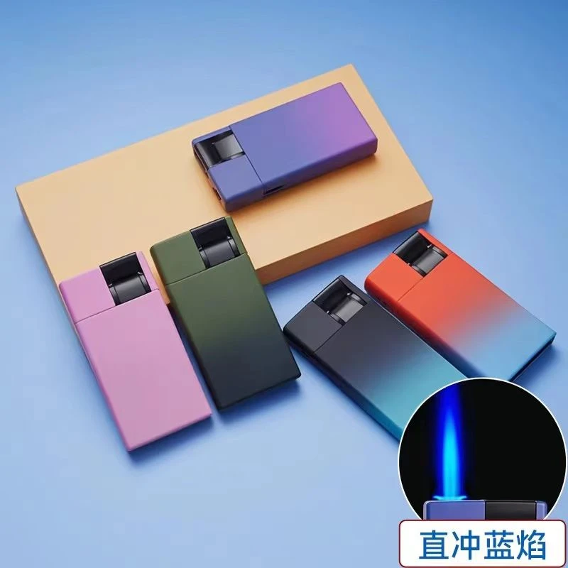 创意下拉高颜值金属防风打火机2025新款充气防爆制订定制家用送人