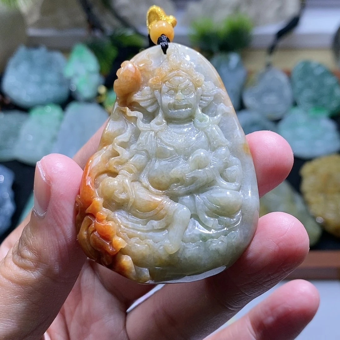【闪购商品】翡翠颈饰未镶嵌黄财神