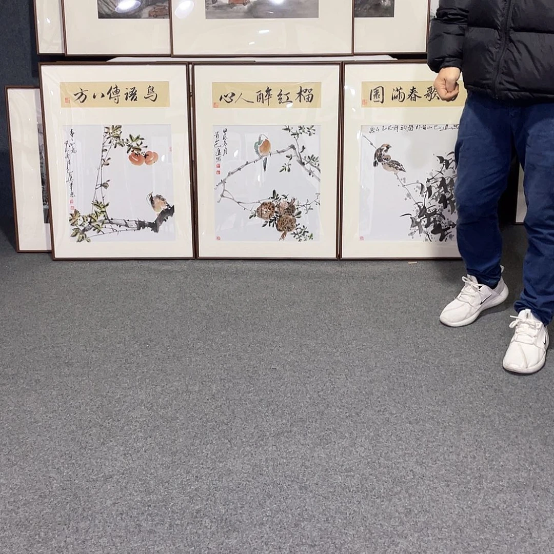 国画用****4手绘画作品带框