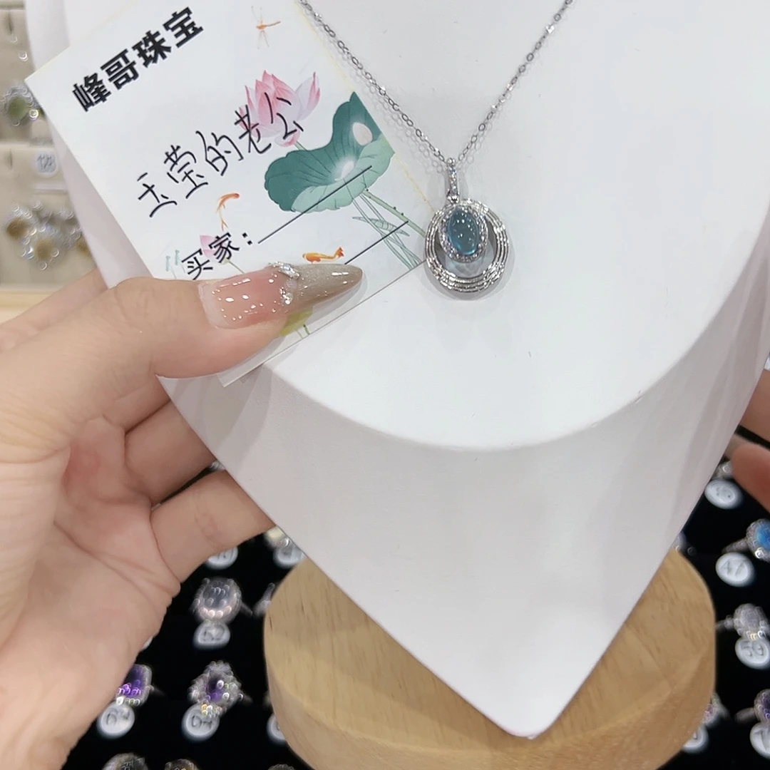 玉***公水晶戒指银S925镶嵌