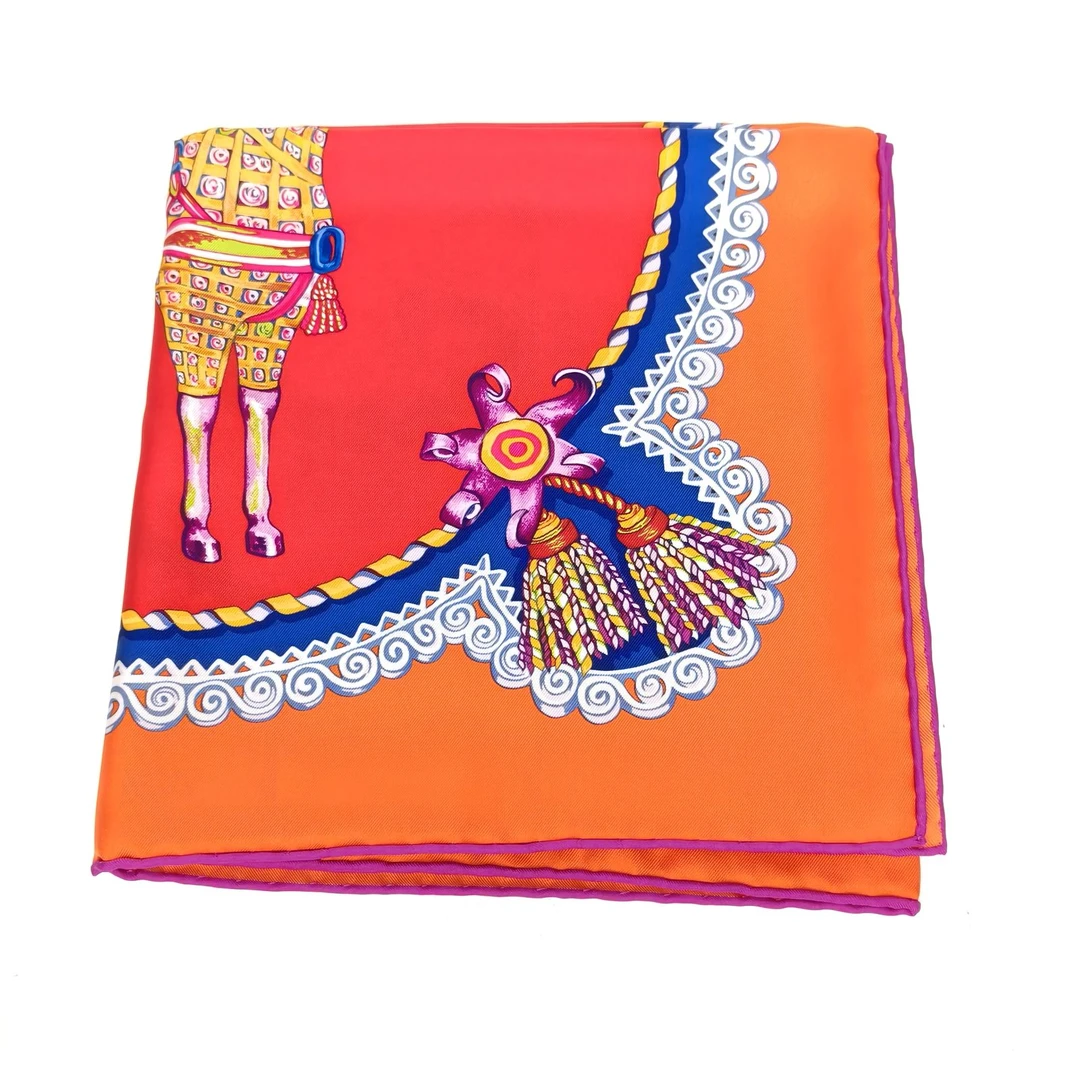 未使用 Hermes/爱马仕 【念念】90*90厘米围巾方巾 印花 桑蚕丝