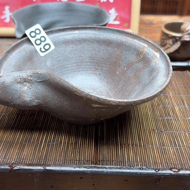 纯手工制作粗陶茶具