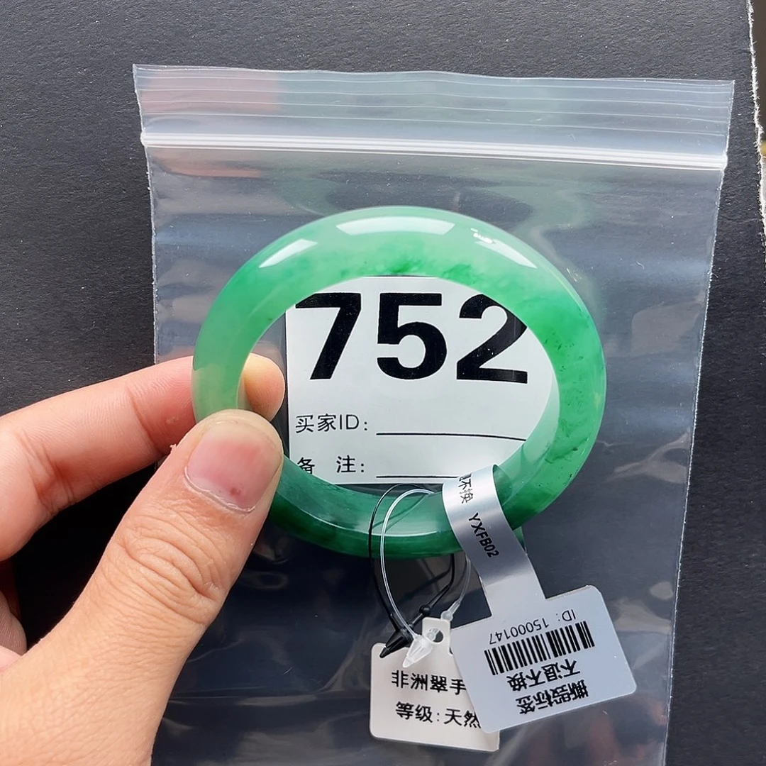 未镶嵌手镯石英质玉（非洲翠）5354圈口752