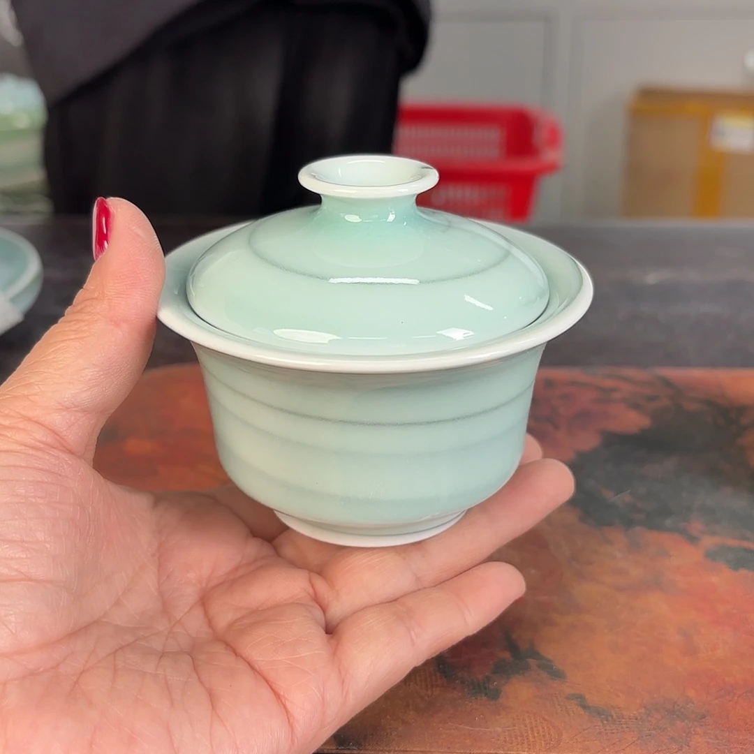 龙泉云间青瓷小米茶器