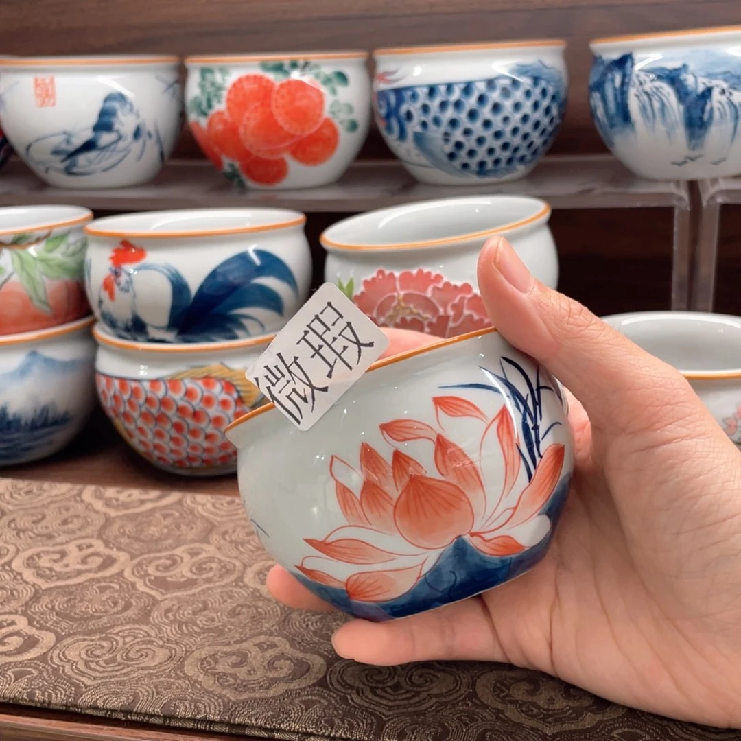 微瑕釉下彩纯手绘