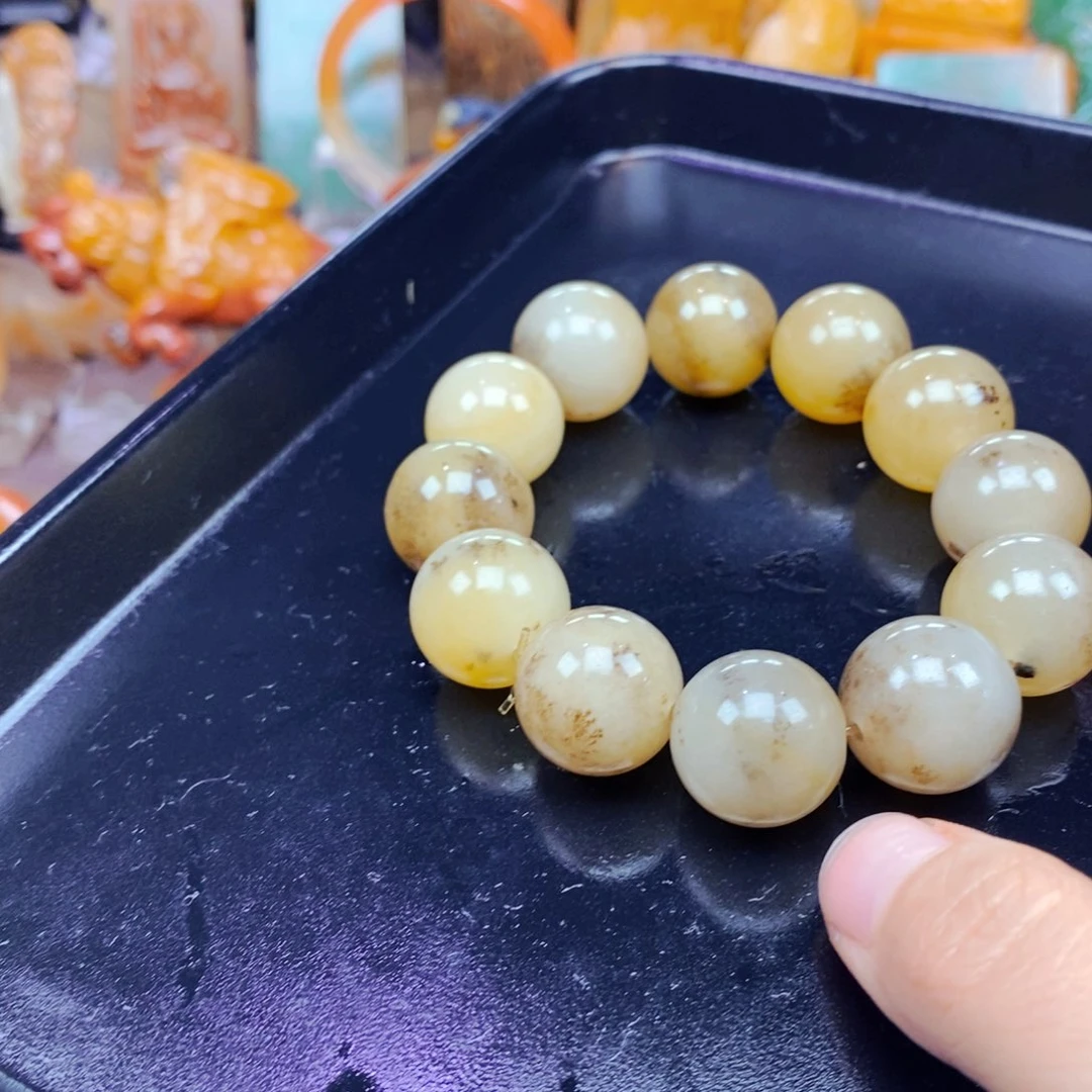 石英质玉（黄龙玉）未镶嵌吊坠(不含链)