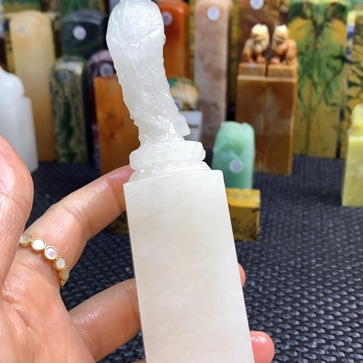 印度石内****蛋青田石印章石