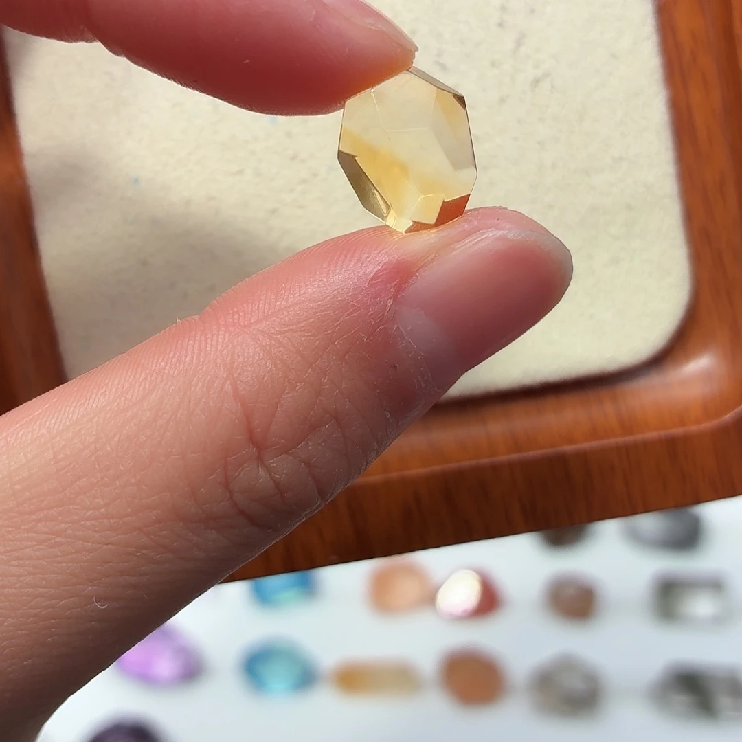 水晶珠宝半成品银S925镶嵌黄水随型