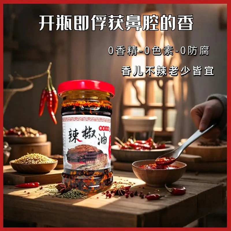 山西大同浑源辣椒油200ml一瓶装凉粉辣椒油胡麻油香辣油泼辣子