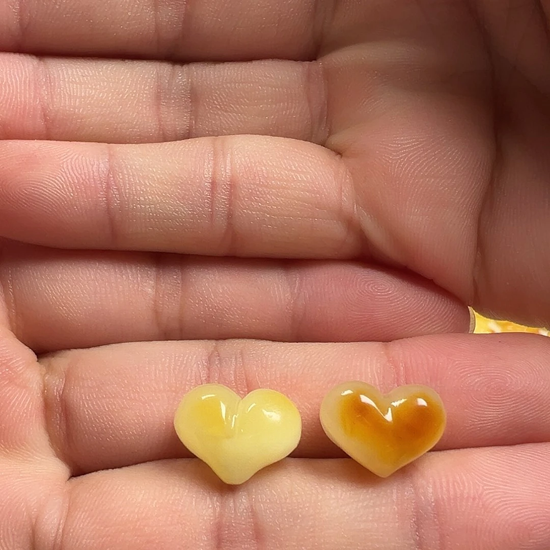 蜜蜡颈饰未镶嵌屁桃提溜（打孔不退换）