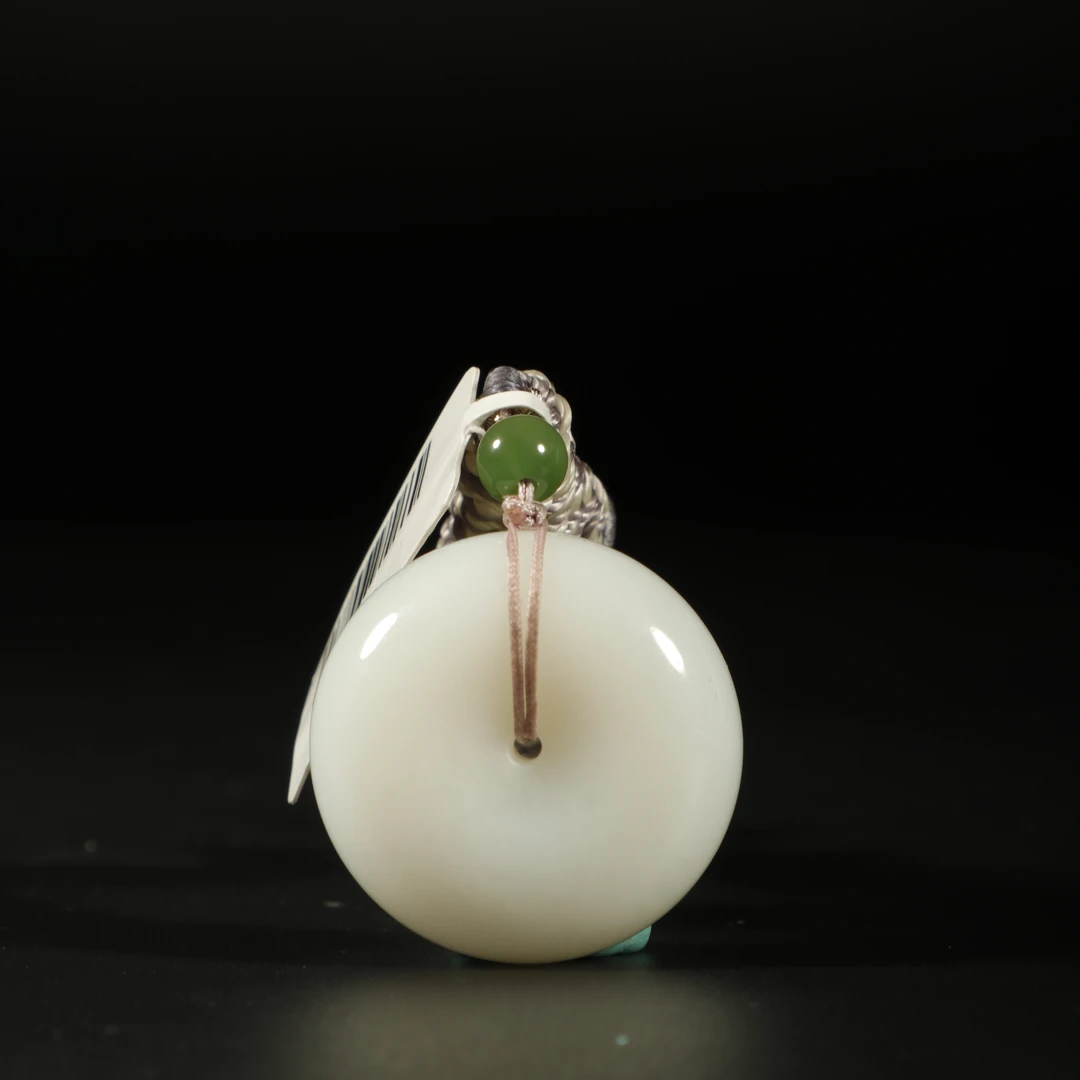 lot8833 和田玉白玉平安扣/云南典藏