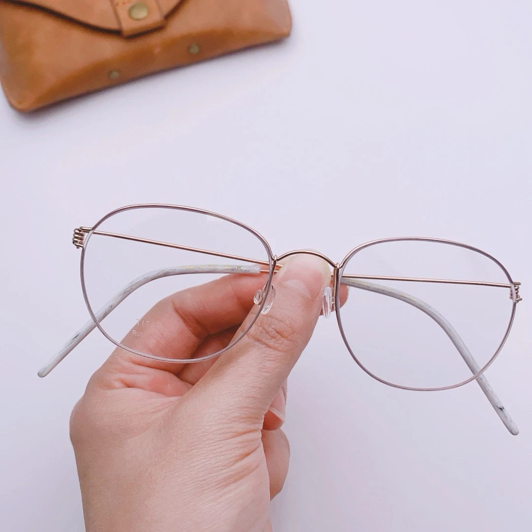 袁泉同款林德钛丝升级款眼镜框明星同款气质超轻眼镜架圆框透明