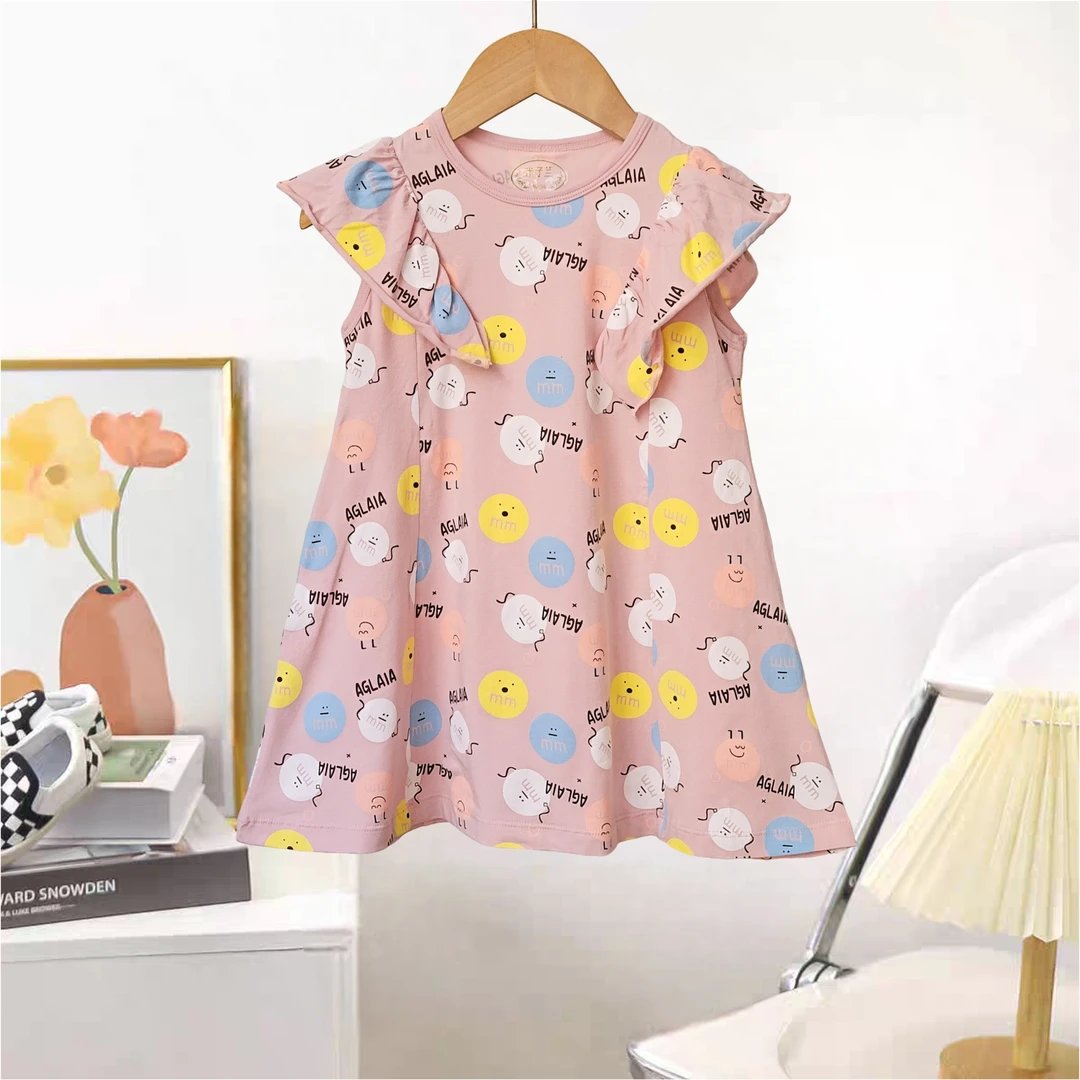 21057夏季女卡通风睡裙宽松女童高质感穿搭外出可穿