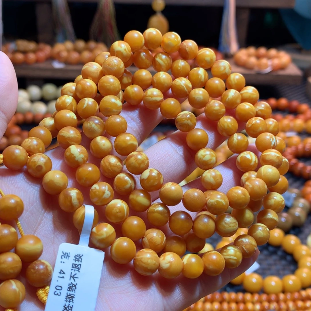 蜜蜡未镶嵌手链蜜蜡手链