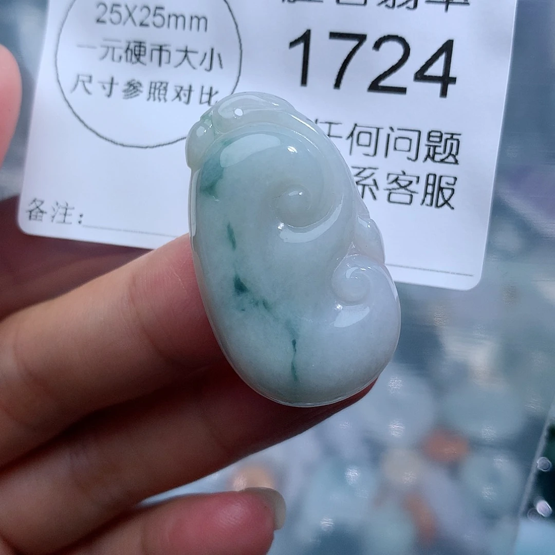 翡翠未镶嵌颈饰1724。