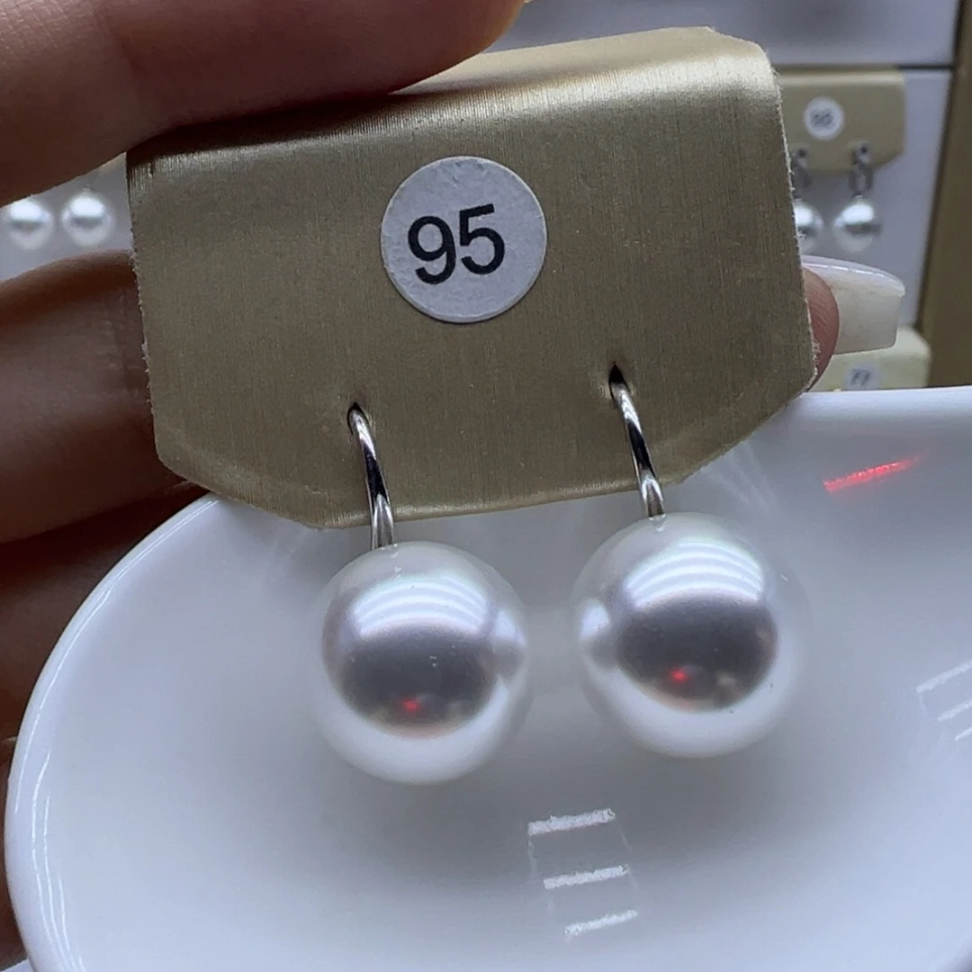 银S925镶嵌耳饰淡水珍珠