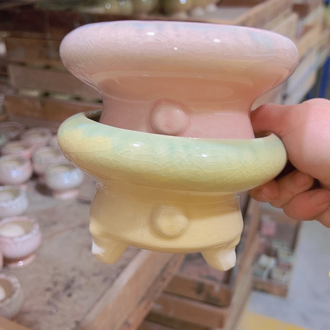 红陶陶瓷花盆当场满12包邮