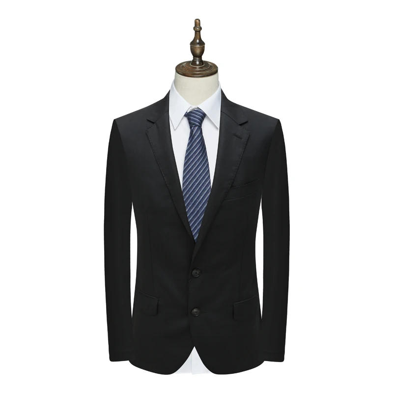 SL67仕东男式春秋西服 两粒扣无开衩商务西装 黑色