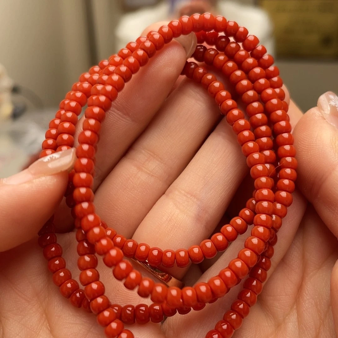 南红玛瑙手链未镶嵌