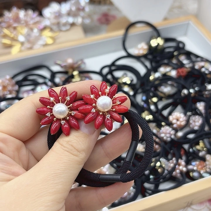 淡水珍珠发饰未镶嵌