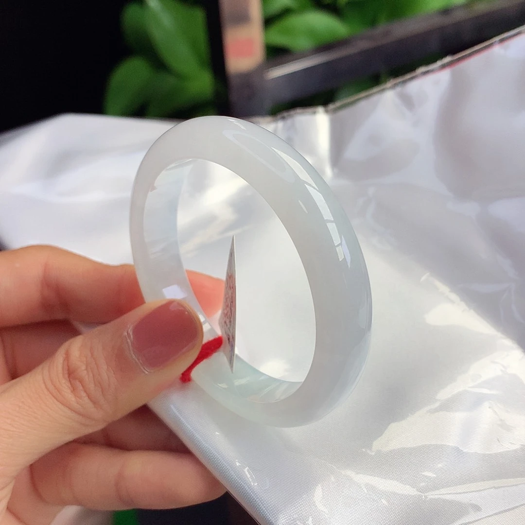 未镶嵌手镯翡翠50-51圈口冰胶共存嘎嘎香7号