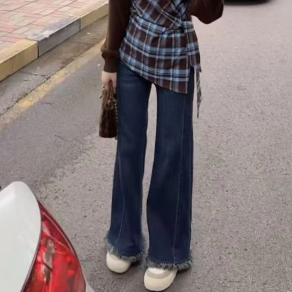 『流苏设计X』时尚气质百搭牛仔裤3520