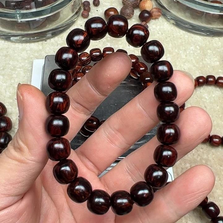 降真香手串/手链海南红降0910老型黑金玉化