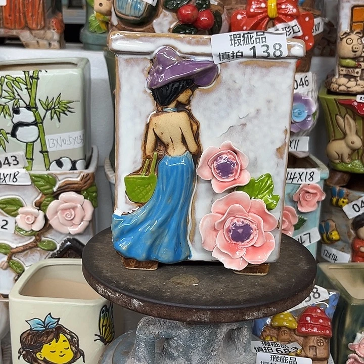 紫砂花盆粗陶材质多肉花盆138